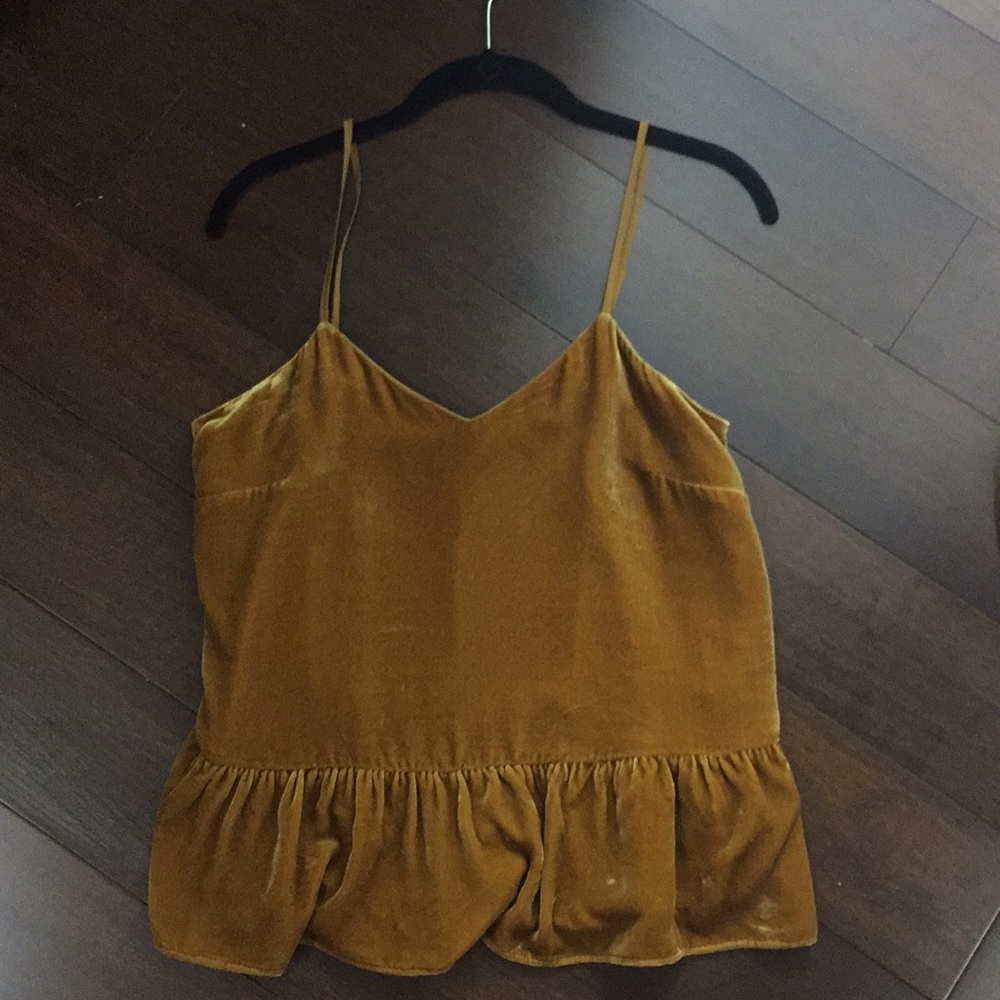 J.crew velvet peplum top